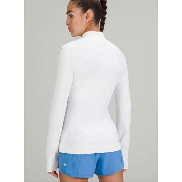 Lululemon Its Rulu Run Half-Zip In White Size 10 - Picture 1 of 11